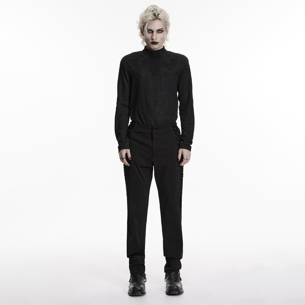 Pantalones Góticos con Lazadas Laterales - Crazyinlove