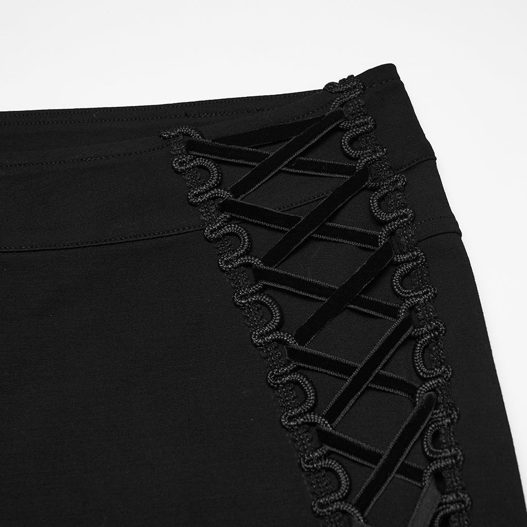 Pantalones Góticos con Lazadas Laterales - Crazyinlove