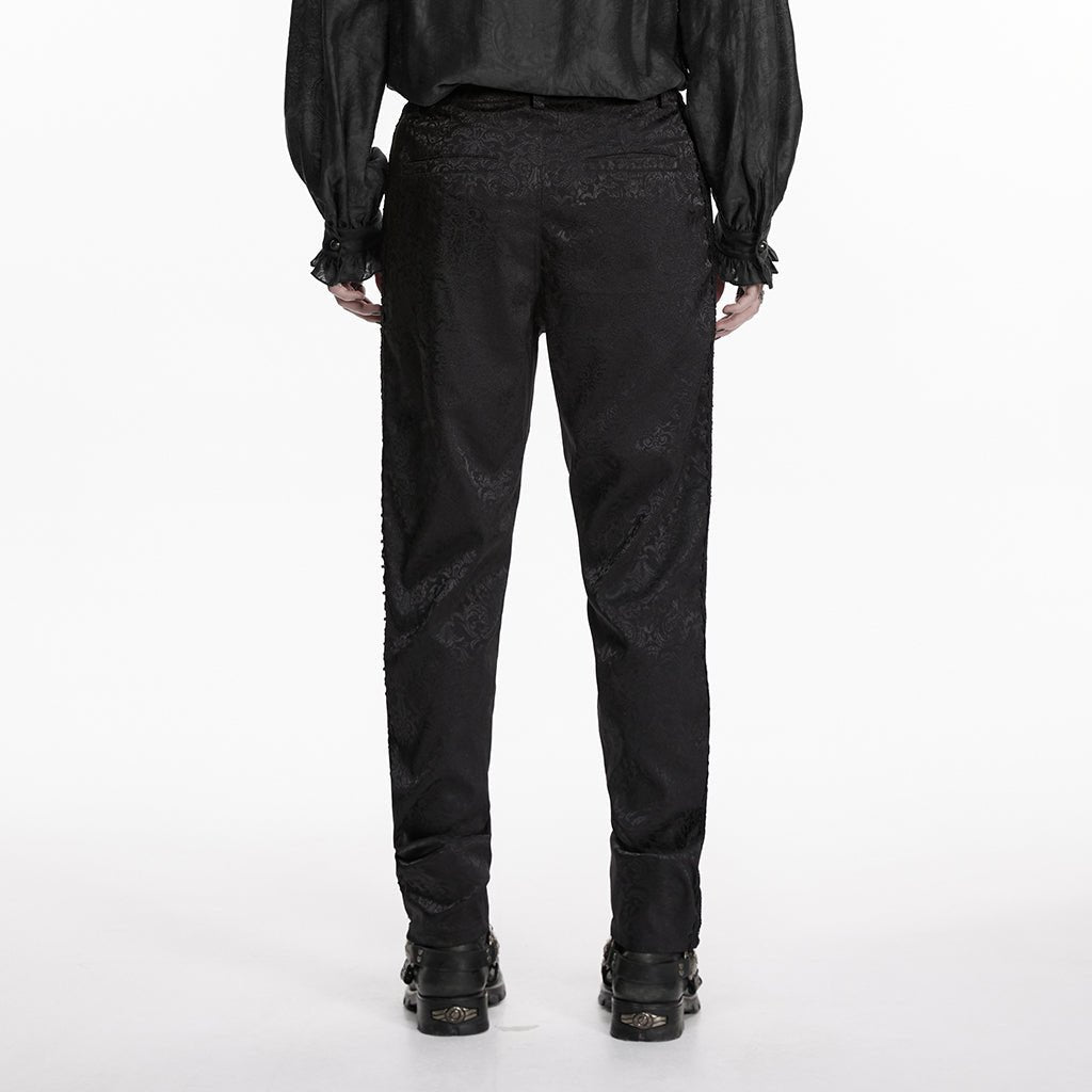 Pantalones Góticos Hombre Jacquard Damasco - Crazyinlove