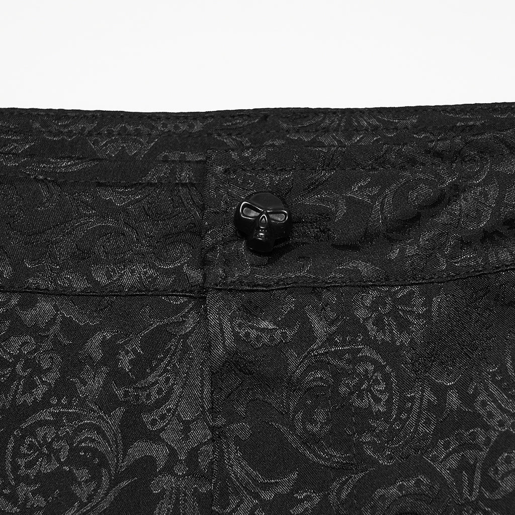 Pantalones Góticos Hombre Jacquard Damasco - Crazyinlove