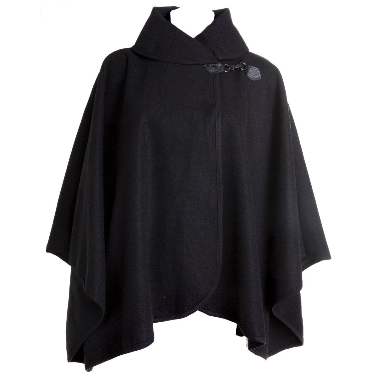 Poncho negro gótico - detalle del tejido