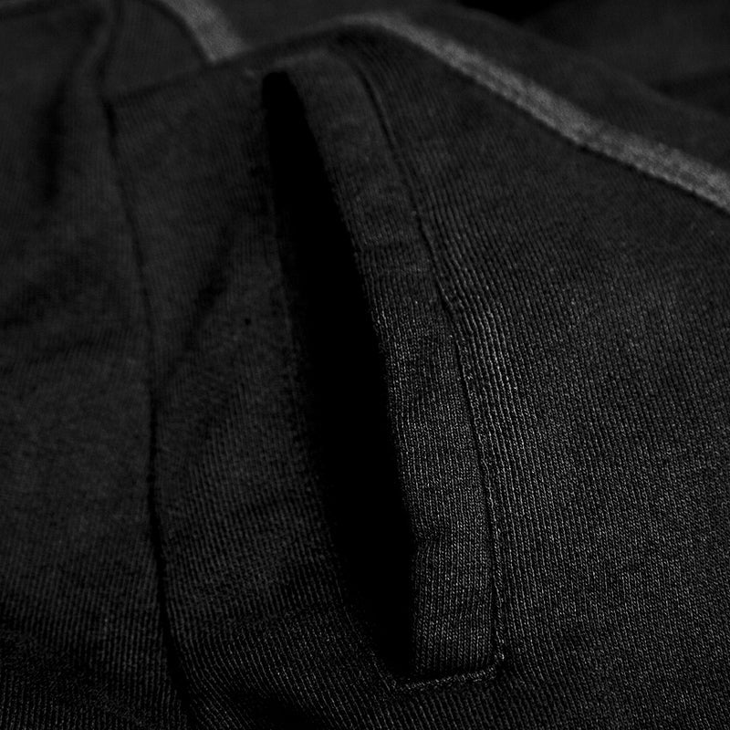 Detalle del bolsillo de ojal lateral de la sudadera larga