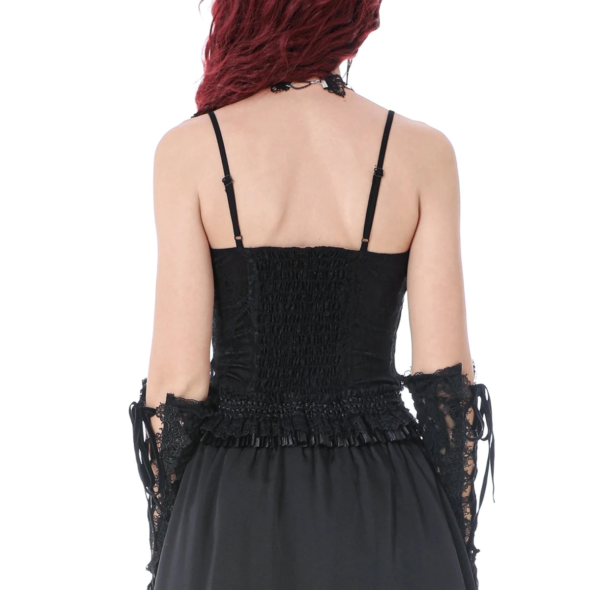 Top de Encaje con Lazada Frontal y Tirantes - Crazyinlove