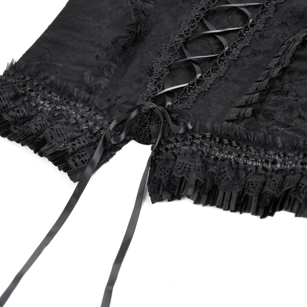 Top de Encaje con Lazada Frontal y Tirantes - Crazyinlove