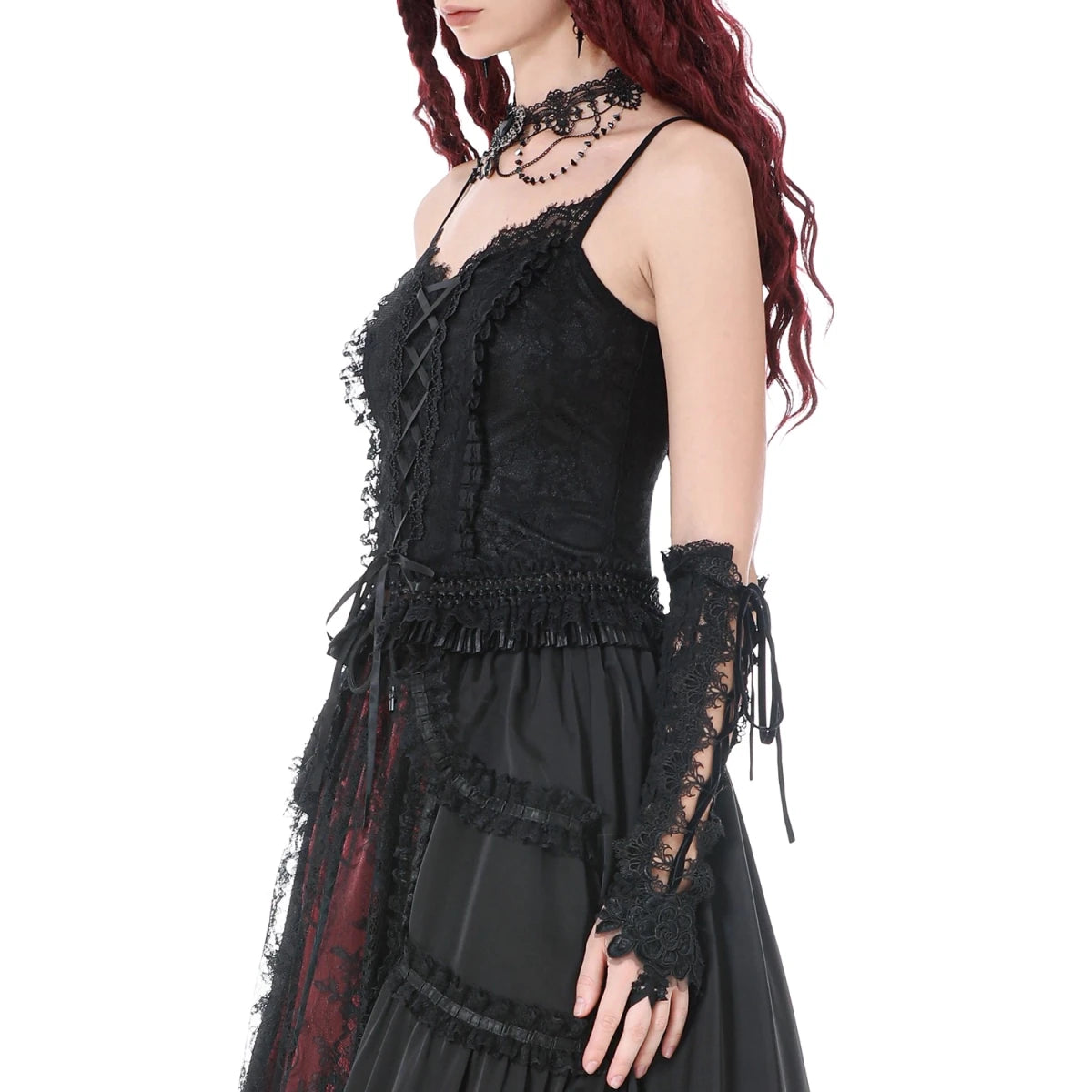 Top de Encaje con Lazada Frontal y Tirantes - Crazyinlove