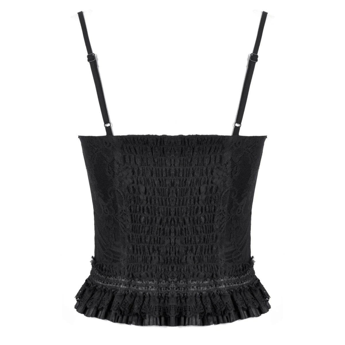 Top de Encaje con Lazada Frontal y Tirantes - Crazyinlove