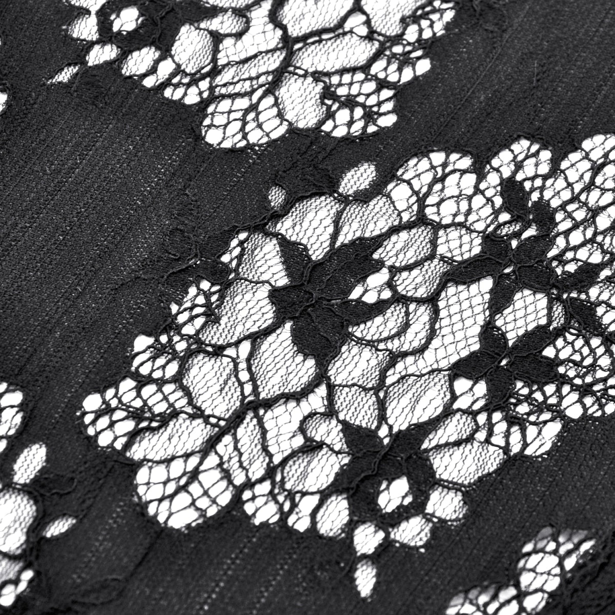 Top GĂłtico Con Cruzados y Encaje Floral Negro - Crazyinlove