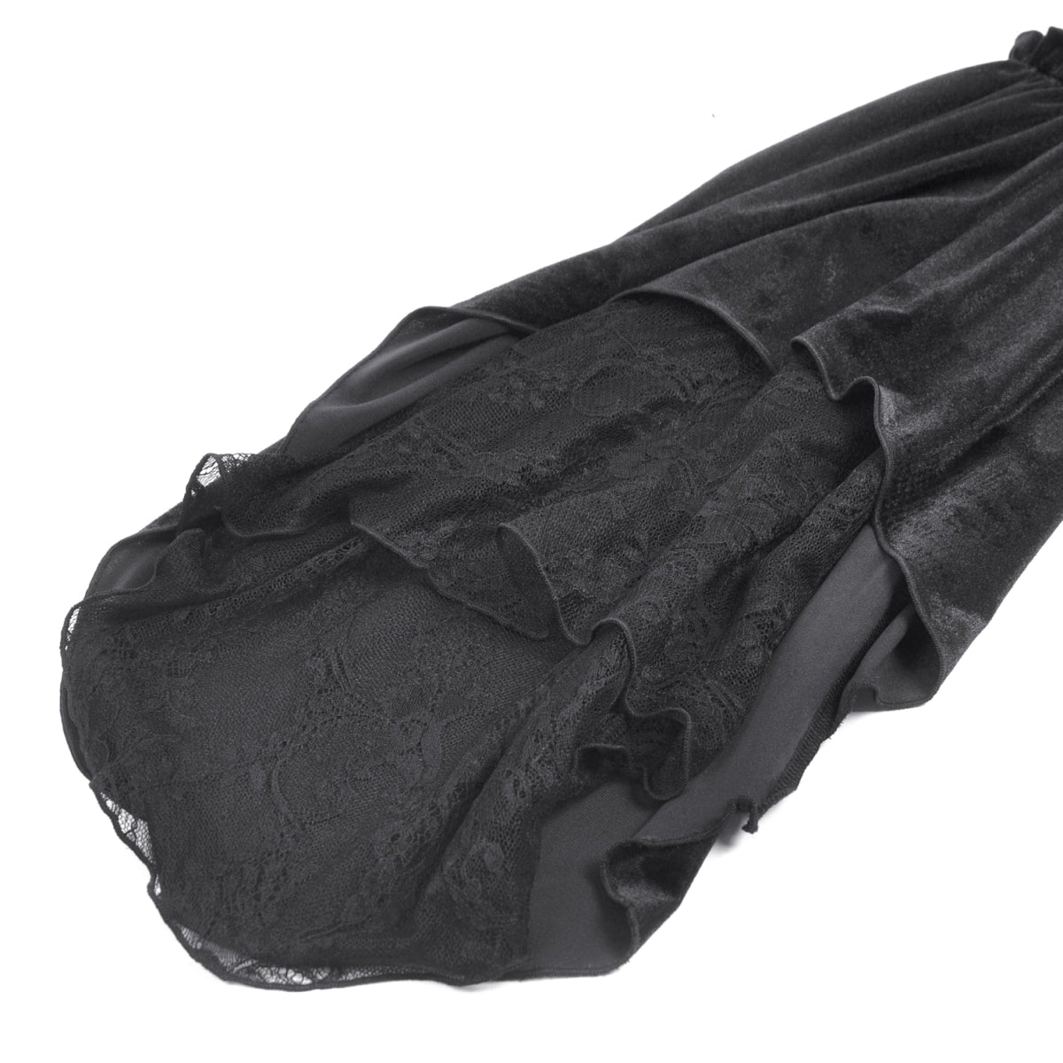 Top Gótico de Terciopelo con Encaje y Mangas Campana - Crazyinlove