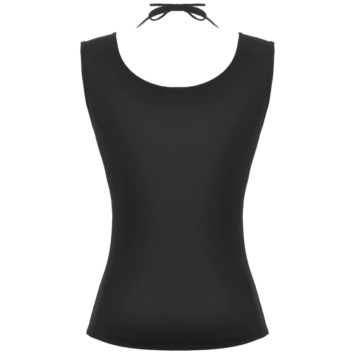 Top Gótico Negro con Dije de Araña y Escote Calado - Crazyinlove