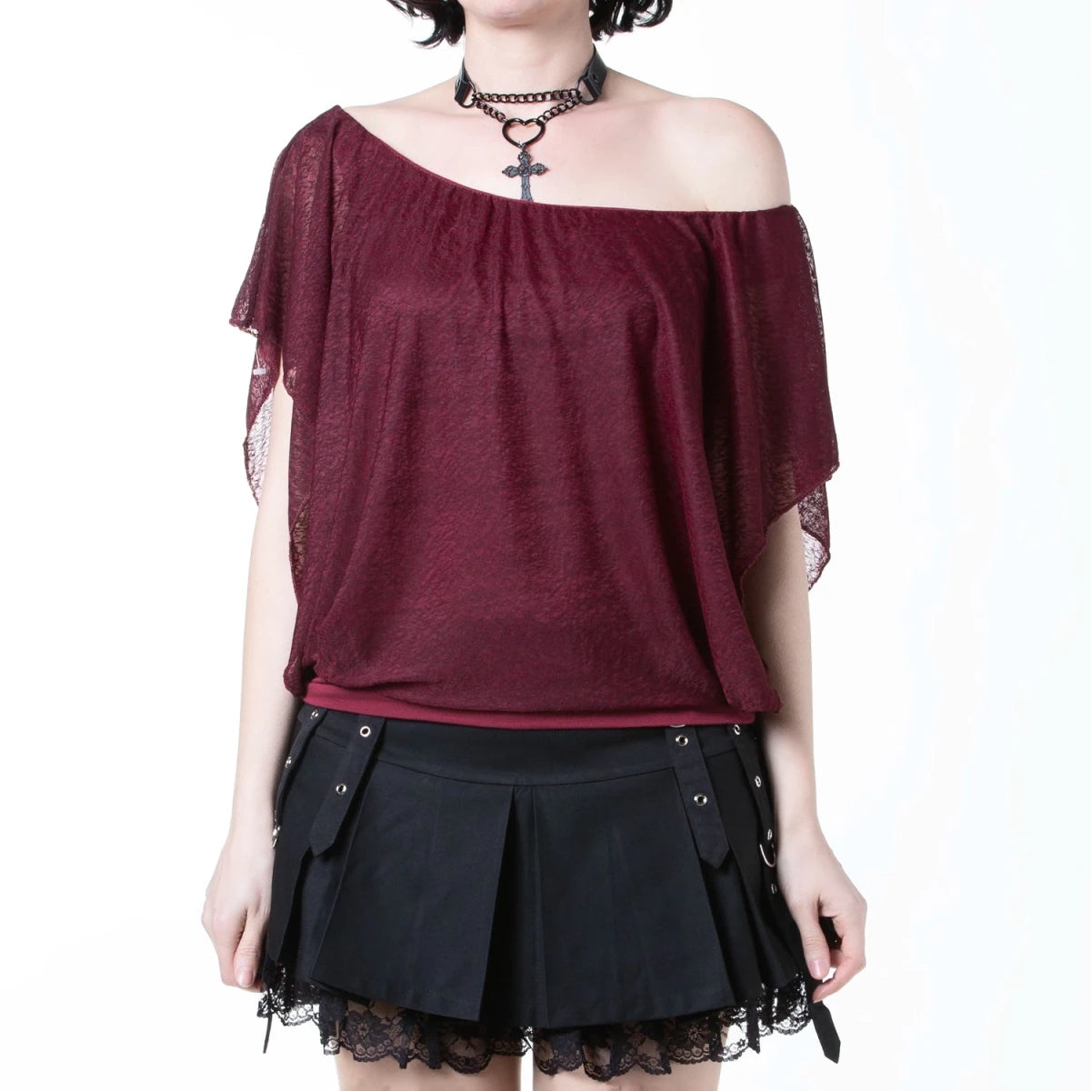 Top Granate con Hombros Descubiertos - Crazyinlove