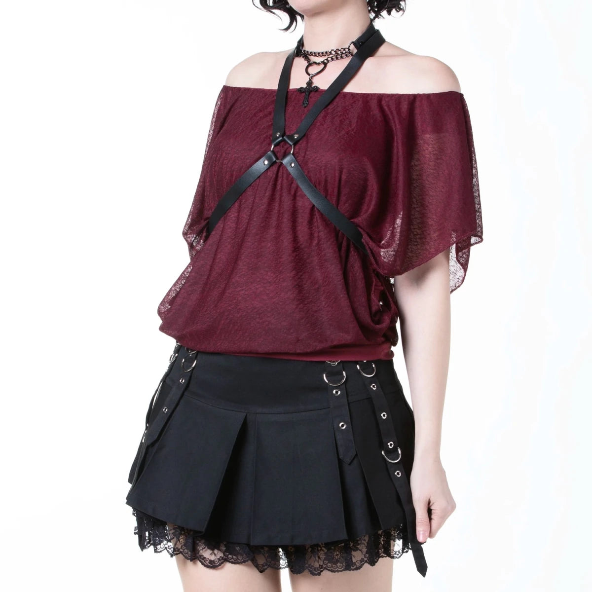 Top Granate con Hombros Descubiertos - Crazyinlove