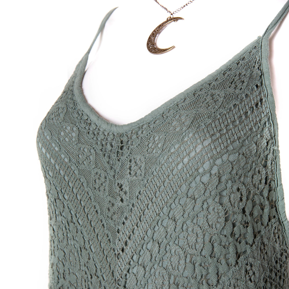 Vestido Boho Verde Encaje - Forest Whisper - Crazyinlove