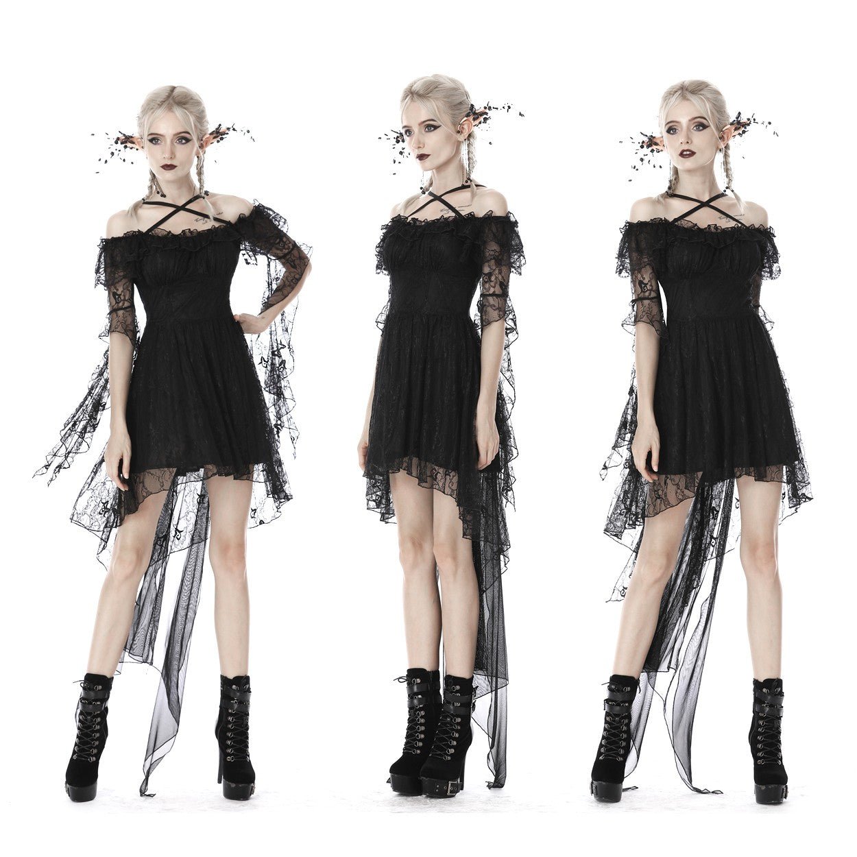 Vestido con Encaje y Tul - Crazyinlove