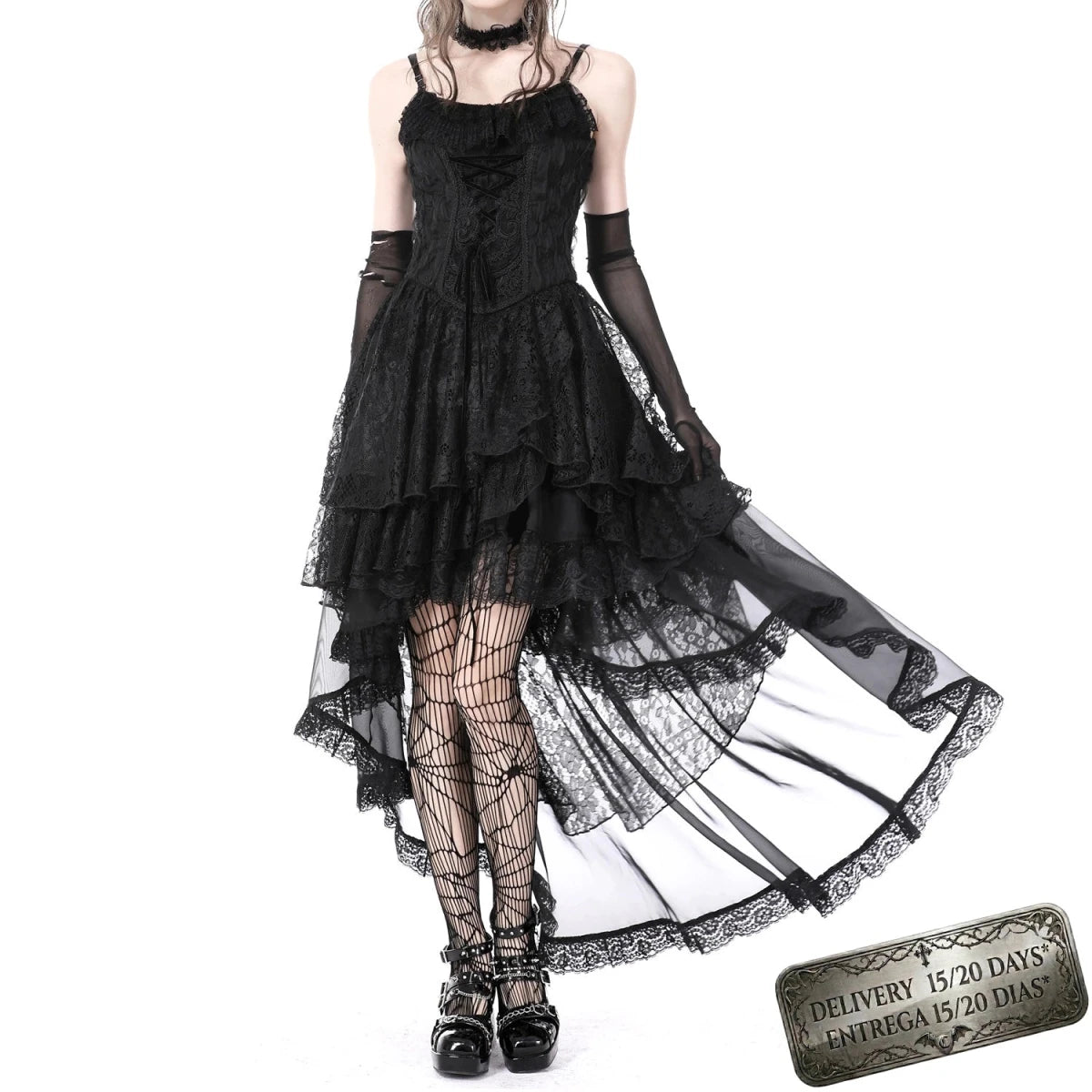 Vestido Corto con Encaje - Crazyinlove