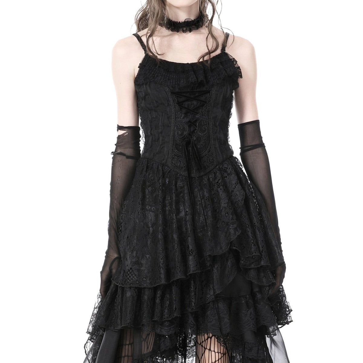 Vestido Corto con Encaje - Crazyinlove