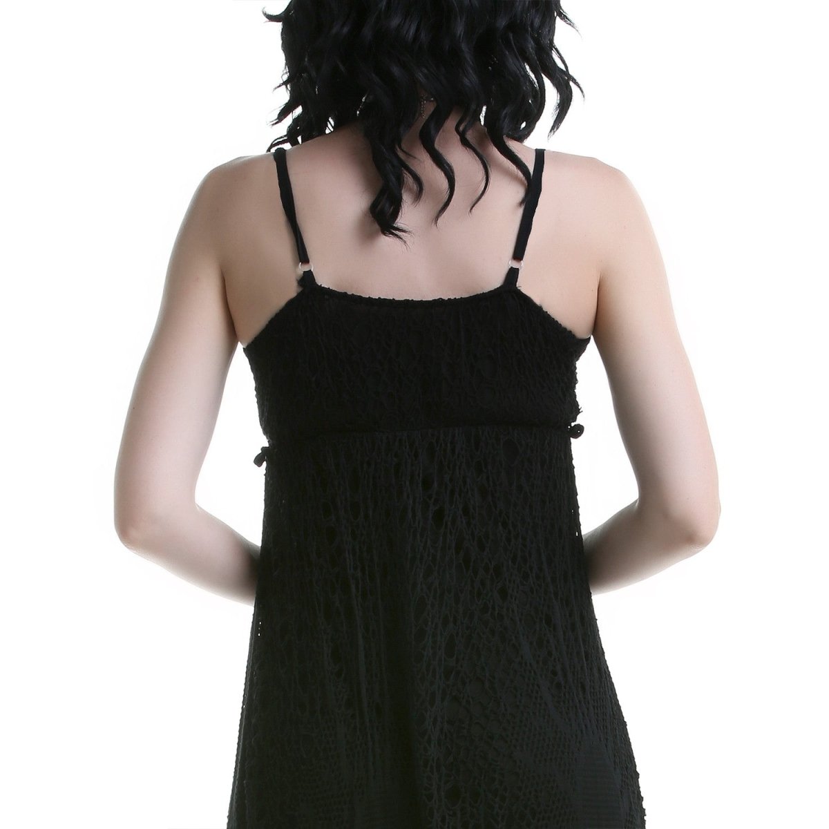 Vestido Gótico Largo Asimétrico de Algodón - Crazyinlove