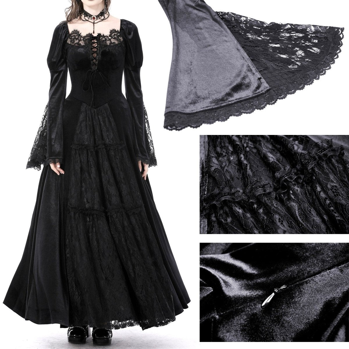 Vestido Largo de Terciopelo - Crazyinlove