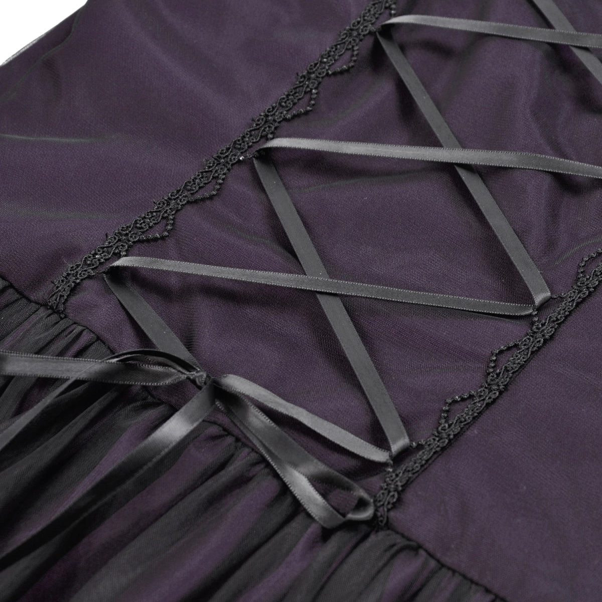 Vestido Largo GĂłtico Morado | Mangas de Campana - Crazyinlove