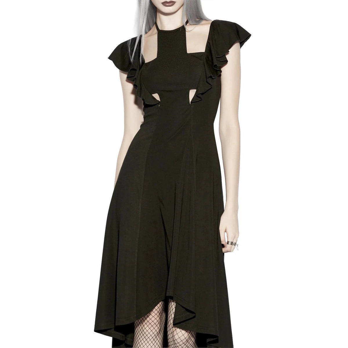 Vestido Midi Asimétrico con Cut-outs - Crazyinlove