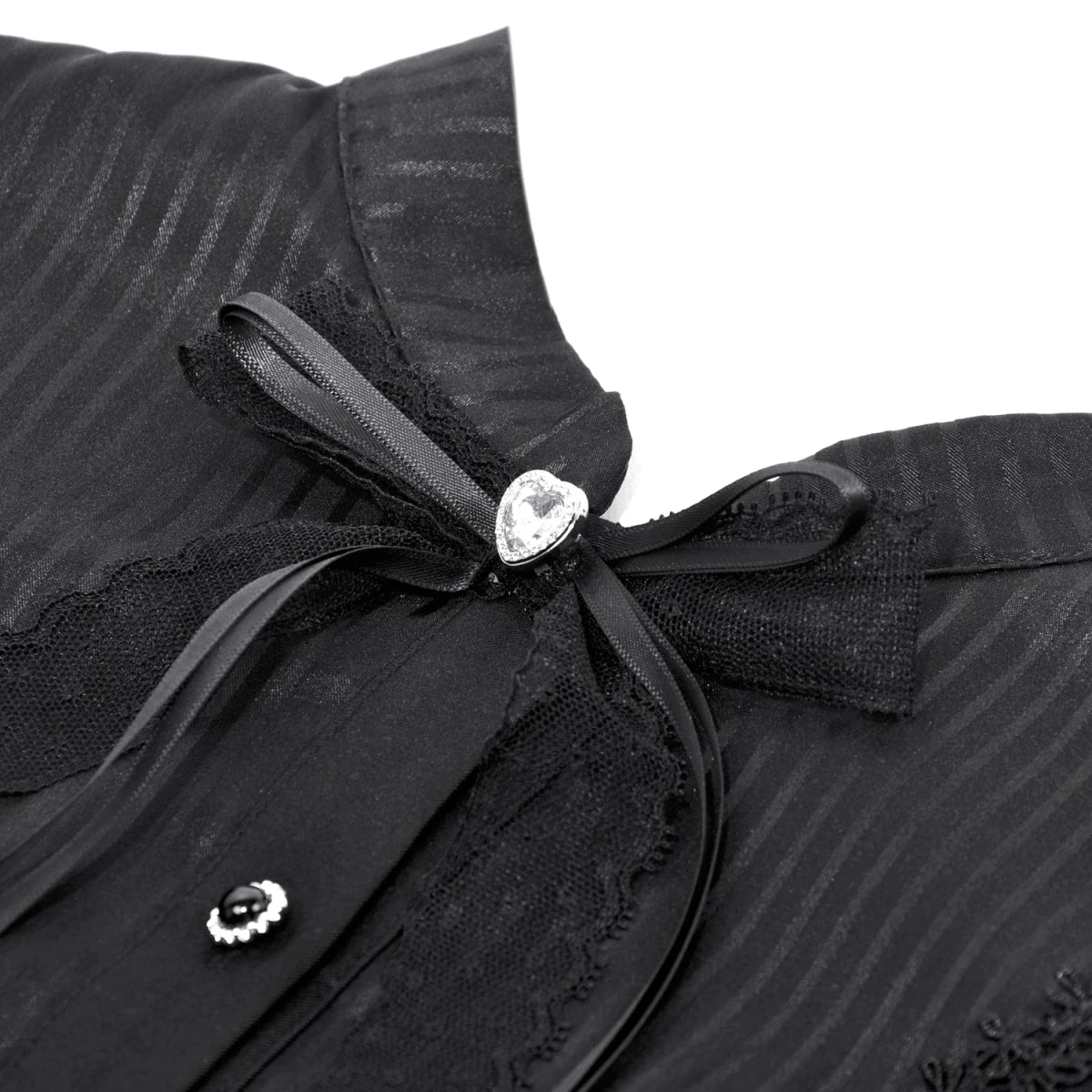 Vestido Mini con Pechera de Volantes y Lazos - Crazyinlove