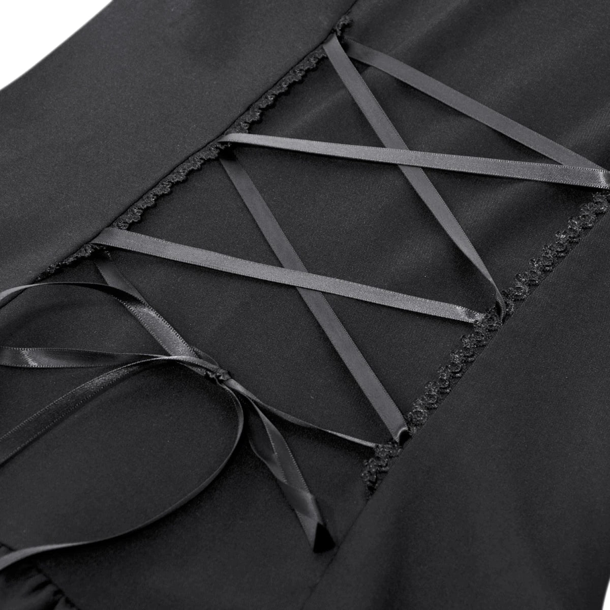 Vestido Mini con Pechera de Volantes y Lazos - Crazyinlove