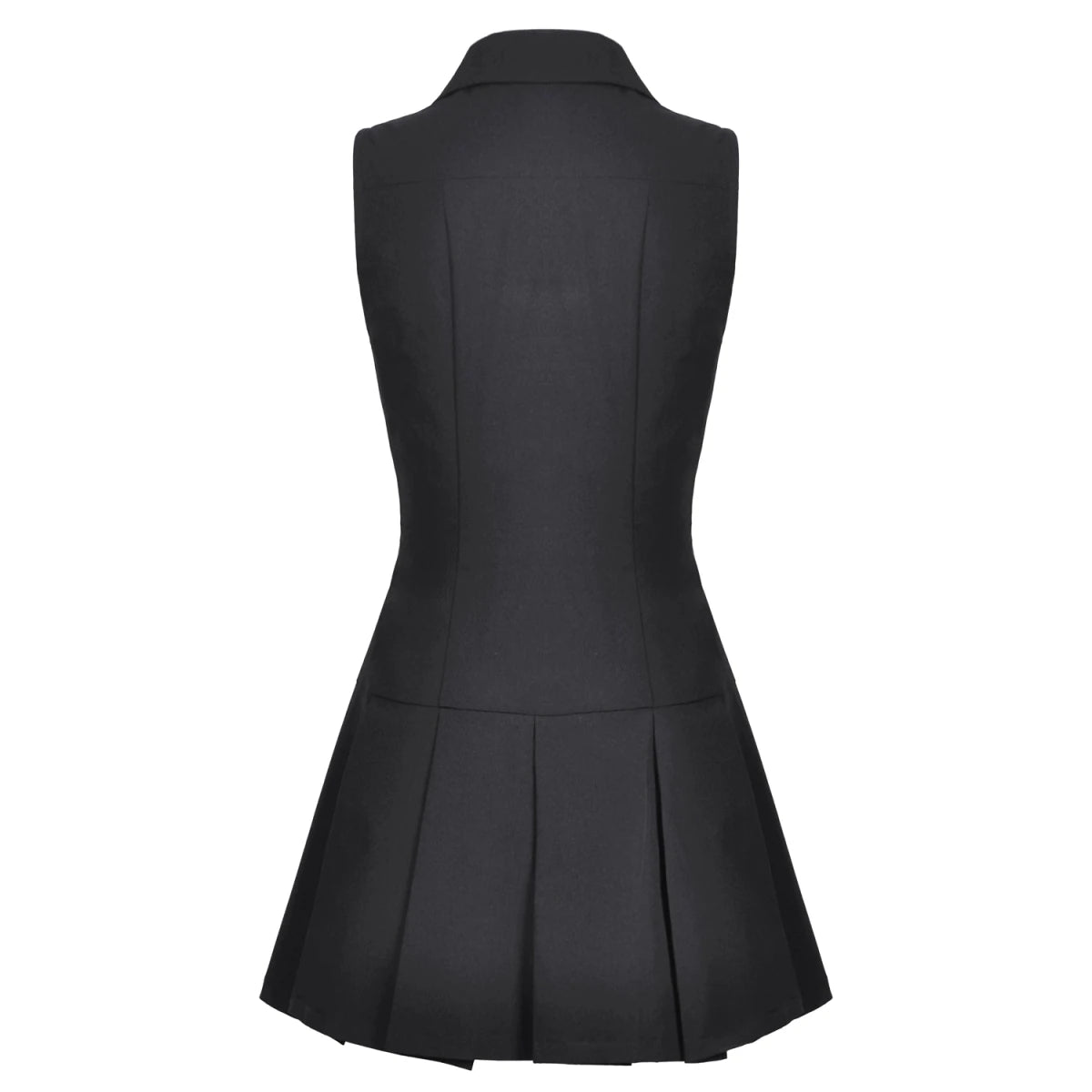 Vestido Punk Mini con Cremallera, Calavera y Cordones - Crazyinlove