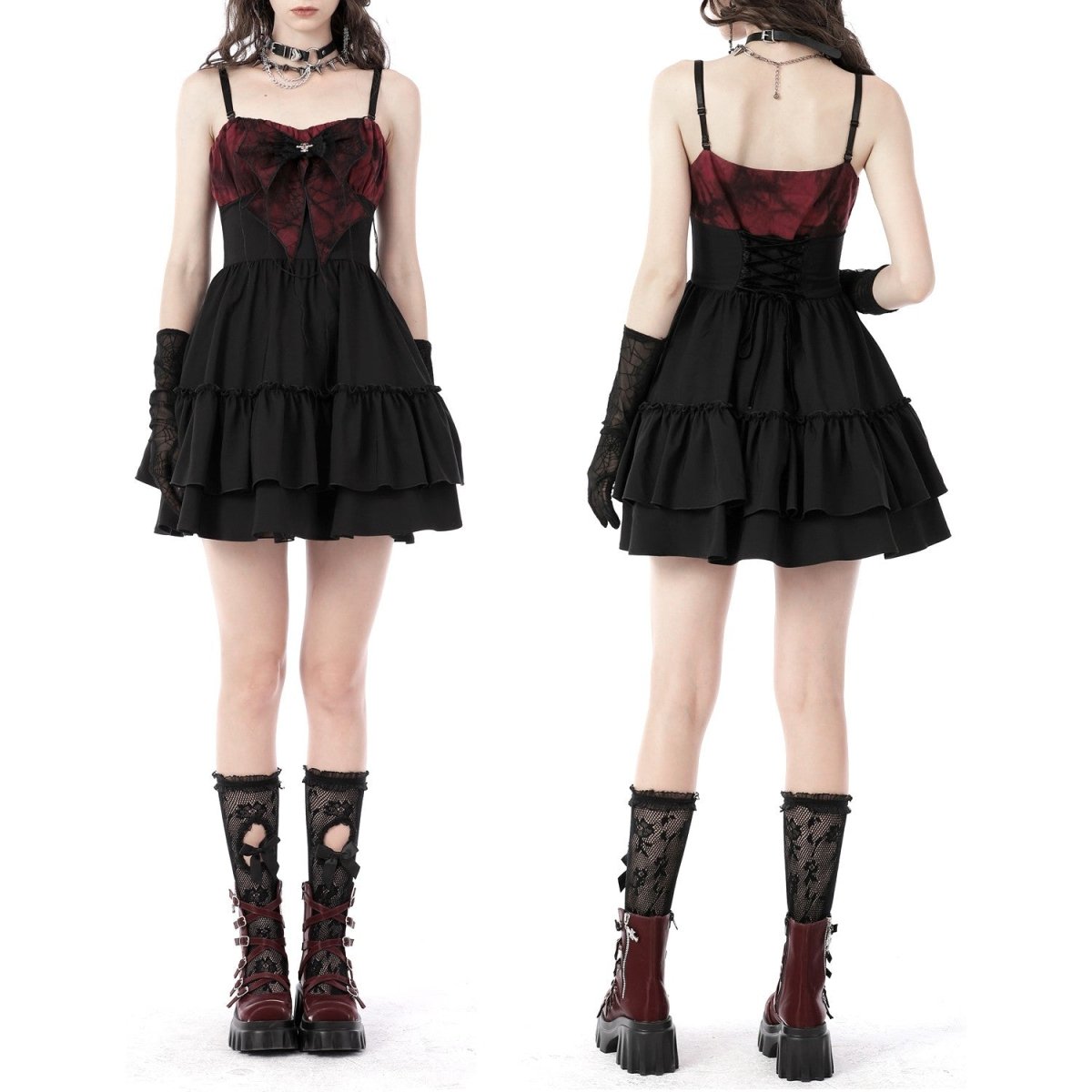 Vestido Rojo y Negro - Crazyinlove