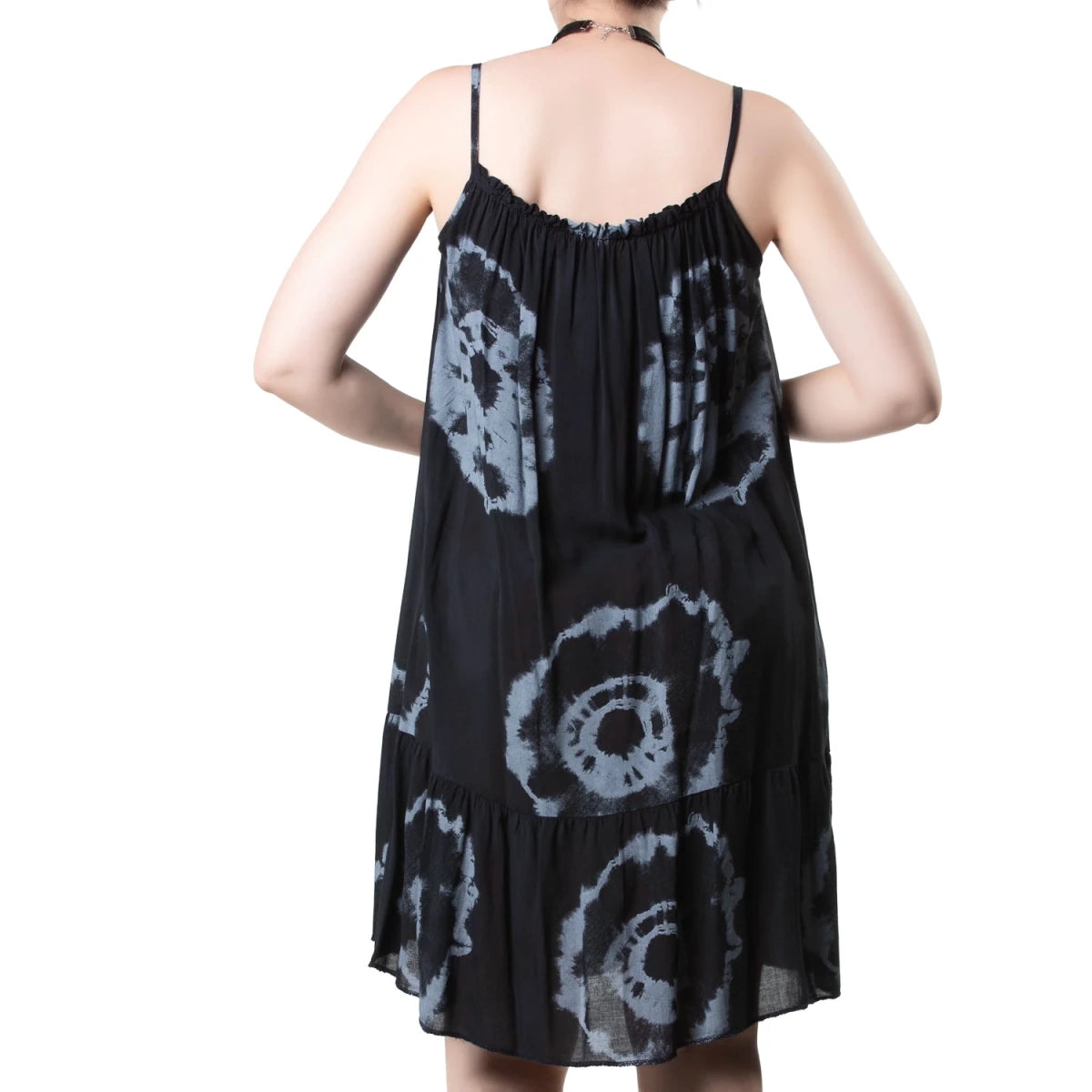 Vestido Tie-Dye Negro y Gris de Viscosa - Crazyinlove