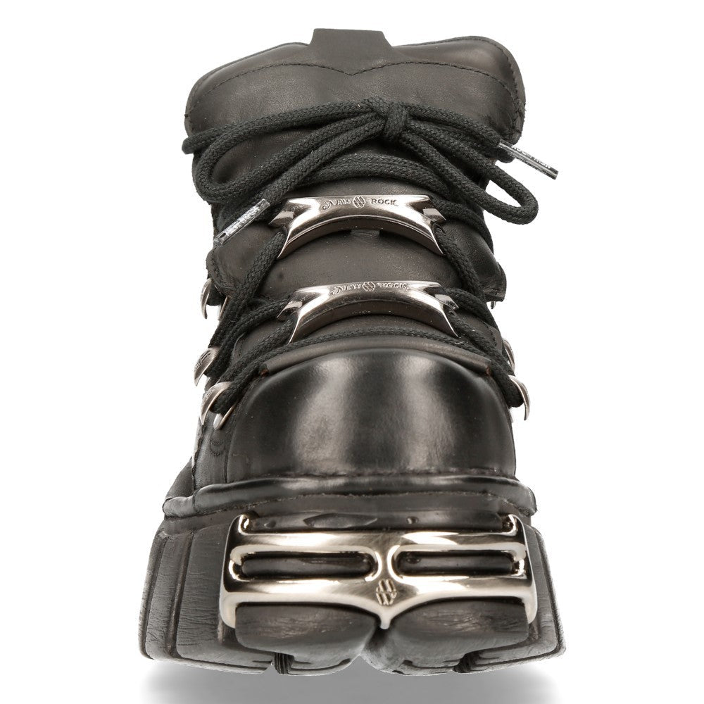 Zapatos New Rock Negros con Tachuelas y Plataforma Rock - Crazyinlove