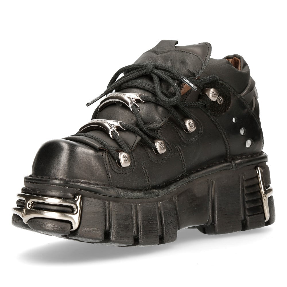 Zapatos New Rock Negros con Tachuelas y Plataforma Rock - Crazyinlove