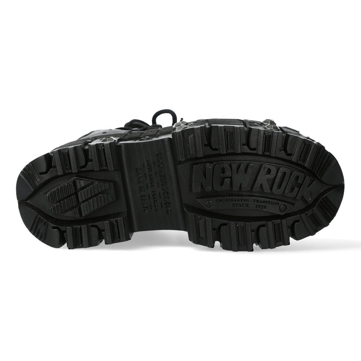 Suela PU-Ultra del zapato New Rock M-WALL106-S25 con tacos profundos y logo
