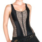Corset Preto e Marrom