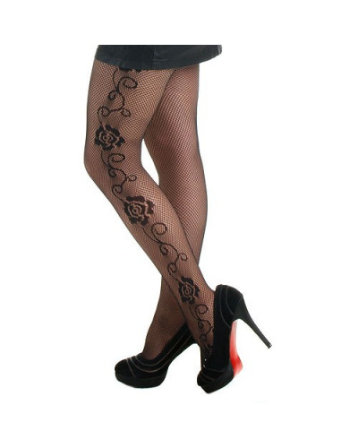Gothic Strumpfhose aus Netz mit Mustern