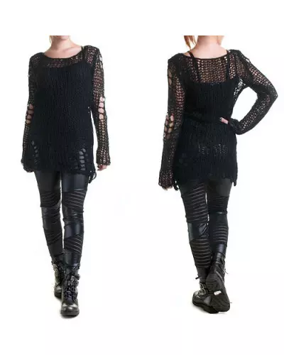 Camisola com Furos da Marca Punk Rave por 29,50 €