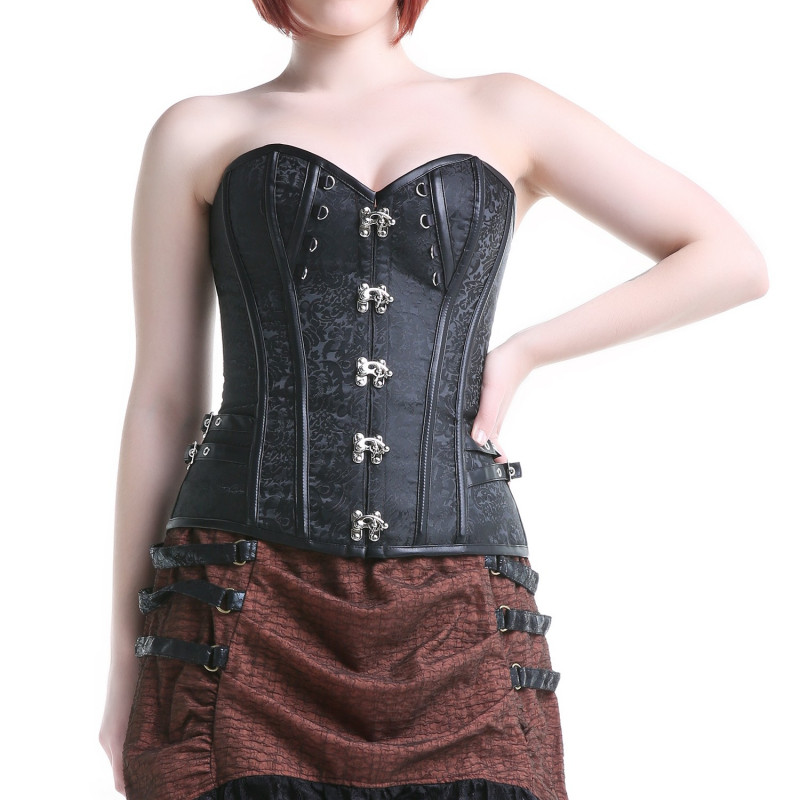 black corsets with straps