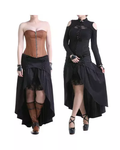 Skirt with Lace and Lacings from Crazyinlove Brand at €35.00
