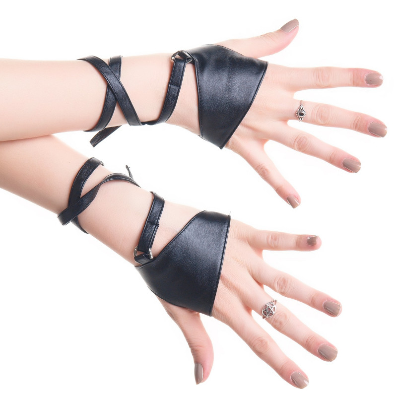Gants en Cuir Sans Doigts