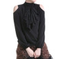 T-Shirt with Ruffle Neck