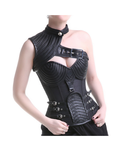 Corset de Cuero con Correas y Abdominal