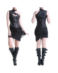 Corset de Cuero con Correas y Abdominal