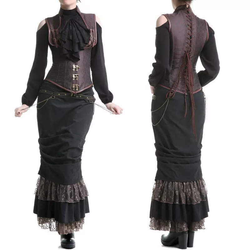 Grebrafan Corset Steampunk Strap Underbust Pirate Bustier Top (US(2-4) XS,  Royal Blue) : : Clothing, Shoes & Accessories