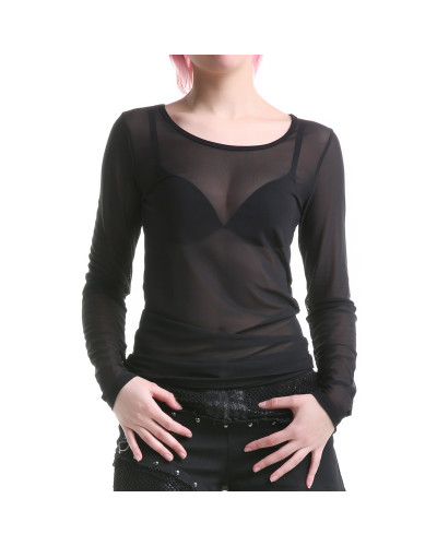 CAMISETA TUL CUELLO REDONDO