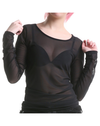 CAMISETA TUL CUELLO REDONDO