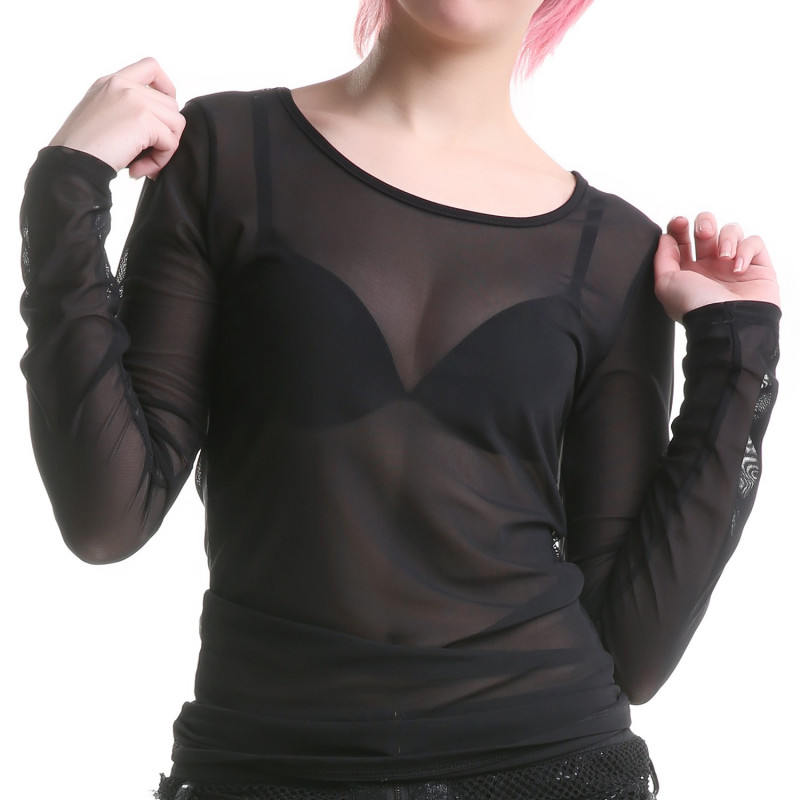 CAMISETA TUL CUELLO REDONDO
