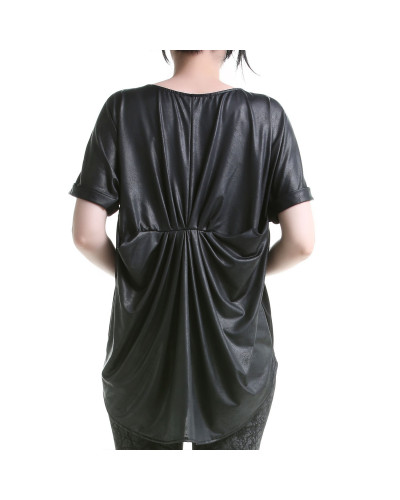 Camiseta Larga Dos Tejidos