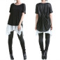 Langes Schwarzes T-Shirt