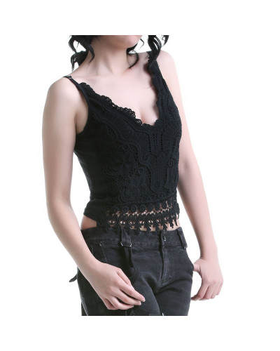 Black Top Made of Guipure
