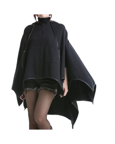 Poncho con Capucha color Negro