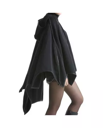 Black Poncho with Hood from Crazyinlove Brand at €45.00