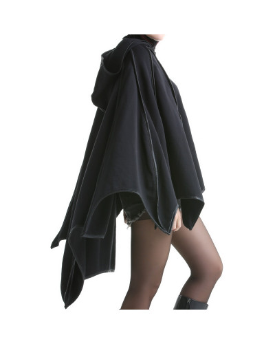 Poncho con Capucha color Negro